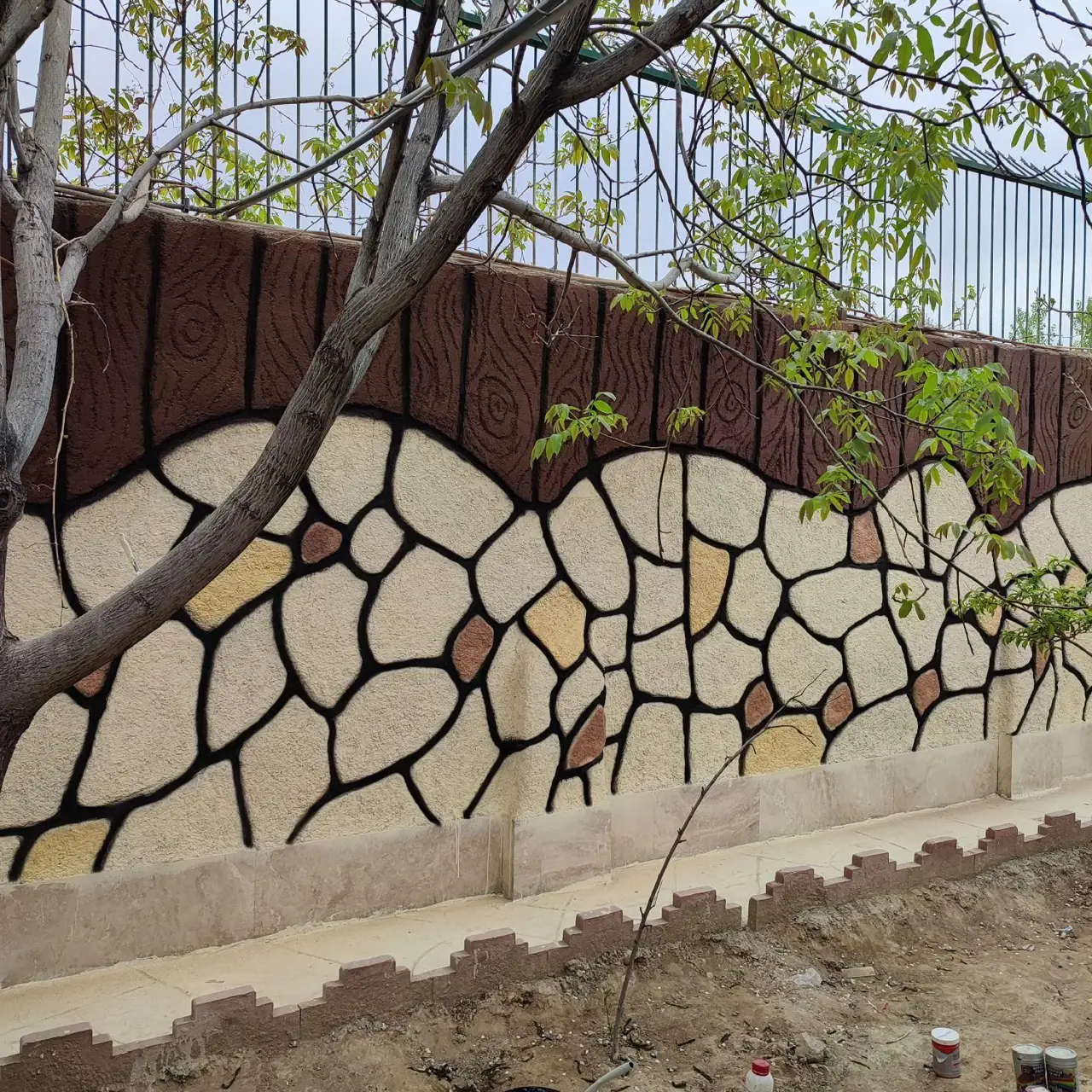 پیمانکاری ،محوطه سازی، سیمانکاری طرح سنگ وکف سازی