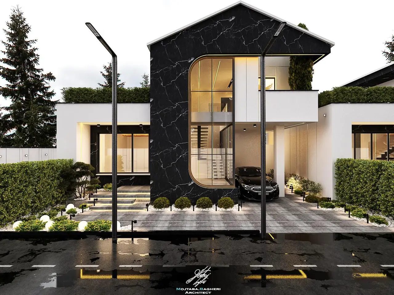 طراحی تخصصی ویلا و طراحی پلان نما داخلی و محوطه