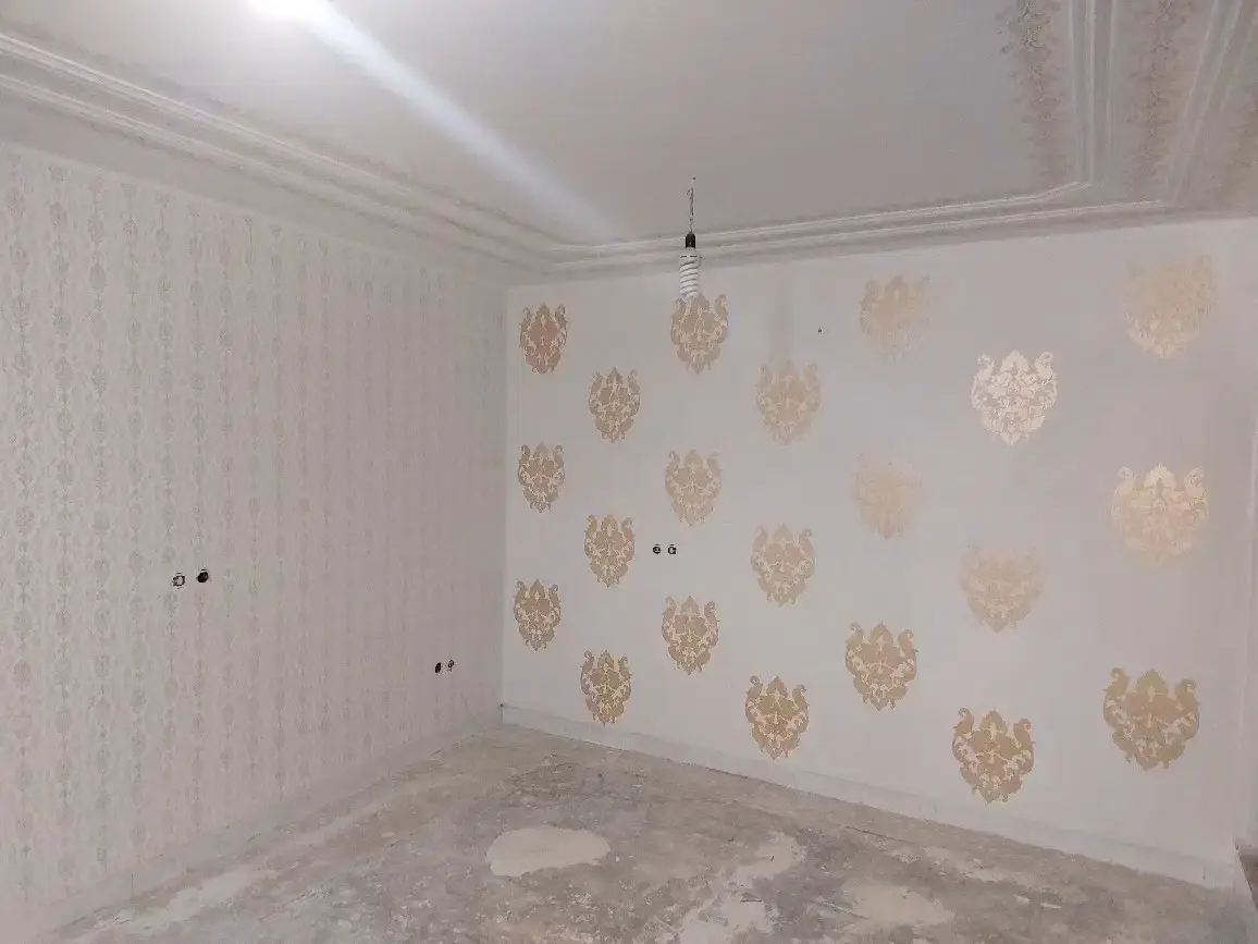 نقاشی ساختمان ساده و طرح کاغذ دیواری