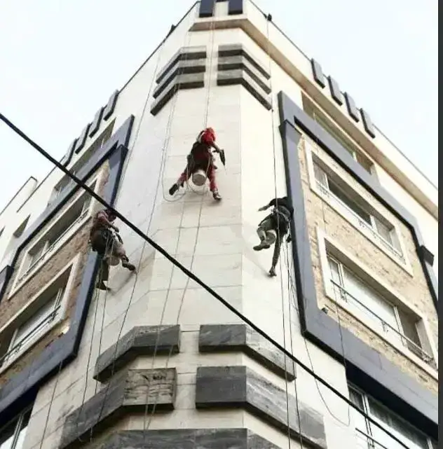 پیچ و رول پلاک،شستشوی نما،کار در ارتفاع، راپل