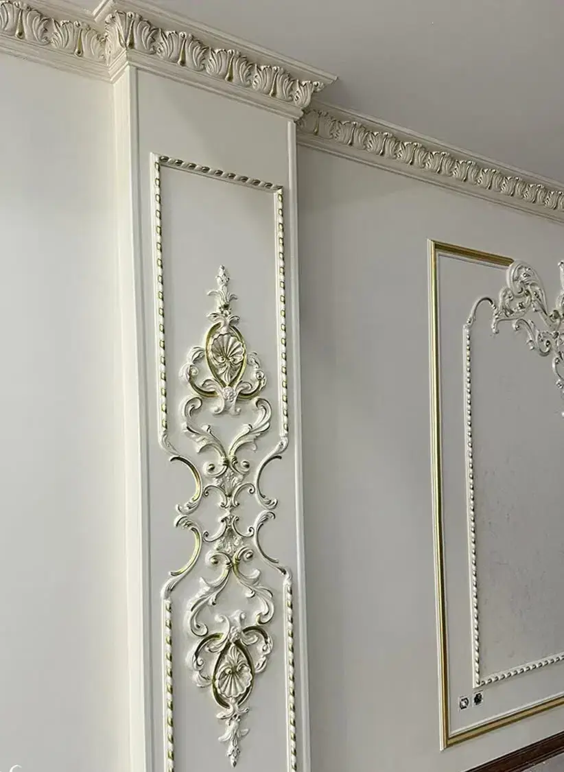  سو.گچبری پیش ساخته و مدرن،پتینه،ورق طلا