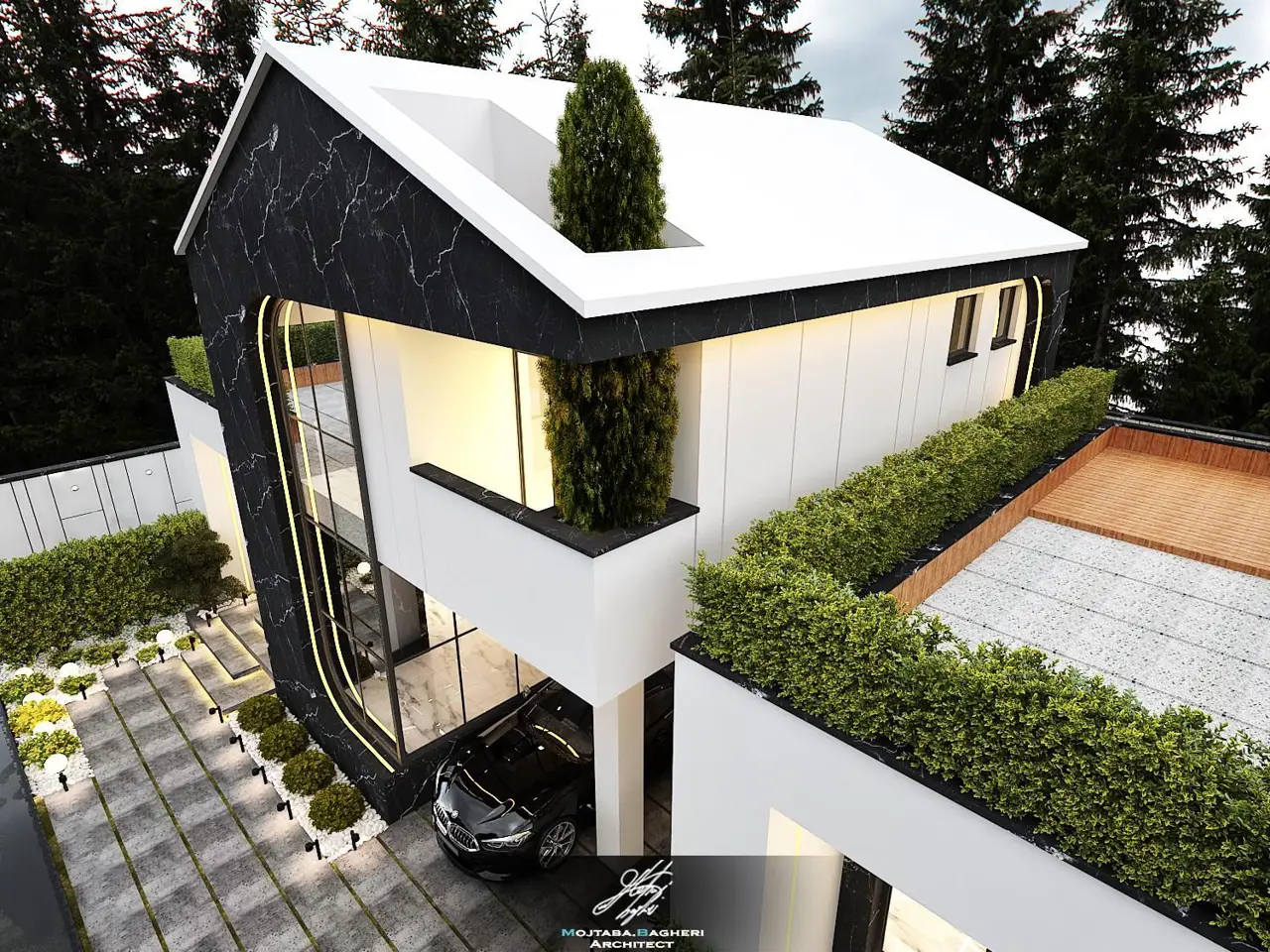 طراحی تخصصی ویلا و طراحی پلان نما داخلی و محوطه